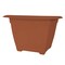 Bloem: Dayton Square Deck Planter: 15" - Terra Cotta - 4.5 Gal Capacity, 100% Recycled Durable Plastic, Elevated Feet, Indoor/Outdoor, Drainage Holes